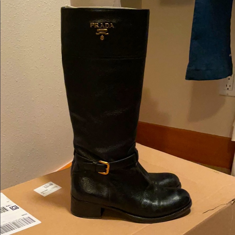 Prada knee high boots size 38